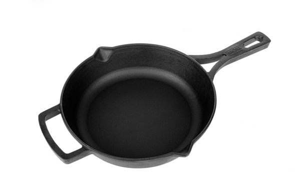 Чавунний посуд/Сковорода чавунна/Сковорода чавунна з литою ручкою 240 х 60 мм с крышкой-сковородой