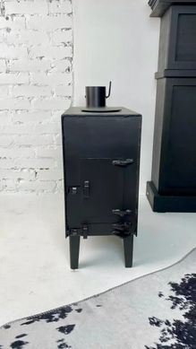 Піч-буржуйка Mzavod BP-60V 4 мм з варильною поверхнею, до 40 м&sup2;