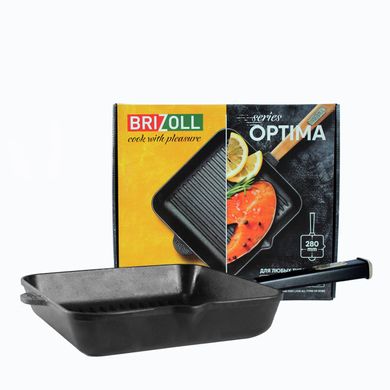 Чавунна сковорода гриль Optima-Black 280 х 280 х 50 мм